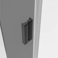 NEXTREND - GmbH Nischendusche mit Schiebetür NT806 FLEX - Glasstärke wählbar - Nano graues Glas - Profile - Schwarz matt - Breite wählbar, Breite:1500 mm, Glasstärke:8mm ESG-Sicherheitsglas