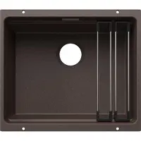 BLANCO ETAGON, Unterbauspüle, Rechteckig, Silgranit, Braun, 1 Becken, coffee