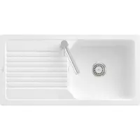 Villeroy & Boch 338601RW Linara 60 Einbauspüle Unterschrankbreite ab 60 cm mit Handbetätigung Stone White CeramicPlus - inkl.