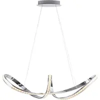 JUST LIGHT LED Hängeleuchte, Metall, Chrom, Simply Dim, H 120 cm
