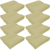 NYVI Loungekissen SunLounge - Outdoor Sitzkissen - Wasserabweisend, Schmutzabweisend, Bequem – Sitzauflage für Stühle, Bänke, Boden, Farbe:Creme, Größe:40x40 cm (8x)