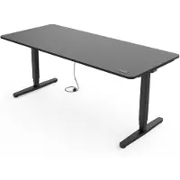 Yaasa Desk Pro Höhenverstellbarer Schreibtisch Elektrisch 160 x 80 cm, Dunkelgrau/Schwarz – Touch Handschalter – 9 Speicherfunktionen – Höhenanzeige