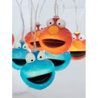 United labels Sesamstraße Krümelmonster & Elmo LED Lichterkette 2m mit 10 LEDs warmweiß batteriebetrieben Deko für innen USB-C Anschluss