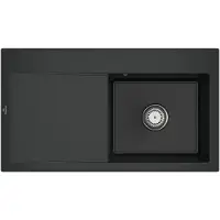 Villeroy & Boch 335101R7 Subway Style 50 Keramikspüle Einbauspüle Pure Black Keramik Handbetätigung - inkl.