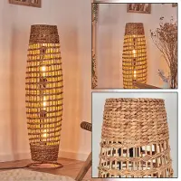 Hofstein Argenta Stehlampe mit Schirm aus Bast im skandinavischen Design
