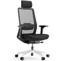 Yaasa Chair Pro Bürostuhl Ergonomisch mit Kopfstütze, Schwarz – Traglast 130 kg – 3D-Armlehnen – Regulierbare Lordosenstütze