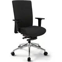 Versee Terox Drehstuhl Stoff Schwarz – ergonomischer Bürostuhl & Schreibtischstuhl, atmungsaktiver Bezug, komfortabler Drehstuhl, stabil bis 150 kg