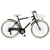 Via Veneto Bici City Bike Milano Herrenrad 28 Zoll, 6-Gang, Schwarz, Farbton "Puderkaffee" (matt), Größe 54