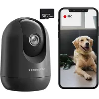 Siltcon Protectly 2K Überwachungskamera Innen – WLAN Kamera mit App, 360° PTZ, Nachtsicht, Zwei-Wege-Audio & Bewegungserkennung
