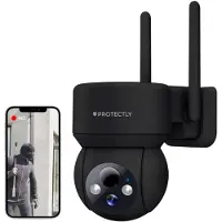 Siltcon Protectly 2K Überwachungskamera kabellos – Akku WLAN Kamera außen/innen, Nachtsicht, Zwei-Wege-Audio, 64GB SD & IP66