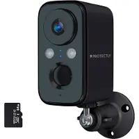 Siltcon Protectly 2K Überwachungskamera kabellos – Akku WLAN Kamera außen/innen, Nachtsicht, Zwei-Wege-Audio, 64GB SD & IP66