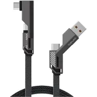 4smarts USB-C Kabel ComboCord Flat Right Angle 240W. 1.5m