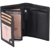 Benthill Herren Echt Leder Geldbörse - Geldbeutel mit RFID-Schutz - Slim Portemonnaie für Männer - Echtem Vintage Leder