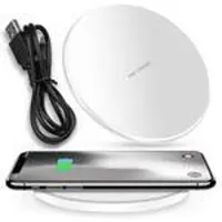 Naukita QI Induktions Ladestation 15W für Apple iPhone Drahtloses Ladegerät Weiß Charger