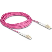DeLOCK LWL Kabel LC Duplex zu LC Duplex Multimode OM4 winkelbar 10 m, 10 m, OM4, LC, LC