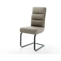 DELIFE Freischwinger Pela-Flex Echt-Leder Schlamm Freischwinger flach Schwarz Taschenfederkern
