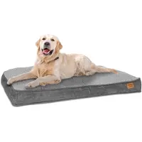 Ib style Hundebett Hundekorb Hundekissen 100 x 68 cm Waschbar & Rutschfest Happy Dreams L Grau