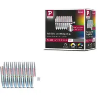 Paulmann LED-Streifen Erweiterung MaxLED 1000 COB 2,5m RGBW COB, dimmbar, chrom / silber, für Wohn- / Esszimmer, Kunststoff