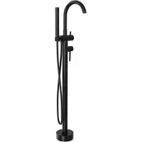 NEXTREND - GmbH Badewannenarmatur 8028B in Schwarz - freistehende Wannenarmatur Standarmatur