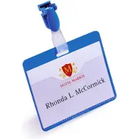 Durable Namensschild, für Betriebsausweise, blau, 25 St.