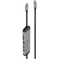 Lindy 43326, Kabelgebunden, USB 3.2 Gen 1 (3.1 Gen 1) Type-C, 100 W, Schwarz, Grau, MicroSD (TransFlash), SD, 5 Gbit/s