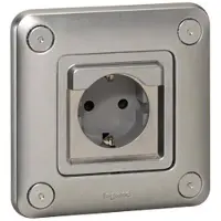 Legrand 077836 Steckdose (SK) Berührungsschutz Soliroc IP20 IK10 grau