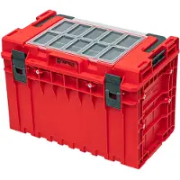 Qbrick System ONE 450 2.0 Expert RED ULTRA HD Custom Werkzeugkoffer modularer Organizer 585 x 385 x 420 mm 52 l stapelbar IP66