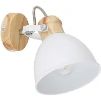 Globo Lighting LED Wandleuchte, Holz-Optik, Spot verstellbar, H 18,5 cm
