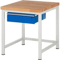 RAU Werkbank höhenverstellbar 8001A1, B750xT900xH840-1040mm, 1x Schublade-TA