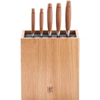 Zwilling - VIER STERNE Wood Knife Block Set - Brown