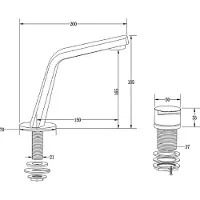 NEXTREND - GmbH Waschtischarmatur Badarmatur XELO-Flex 160 - Flacher Auslauf - Neoperl-Strahlregler - Hochdruckarmatur, Farbe:Schwarz matt