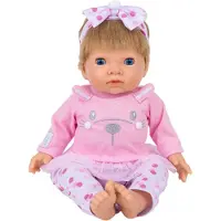 Tiny Treasures Puppe m. Blondes Haar - Pink Bunny Baby - - One Size - Puppen