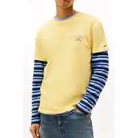 Tommy Hilfiger Tjm Regular Dollar Stack T-shirt Citronella Größe: M | Longsleeves Outlet | Herren | Braun