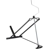 Relaxdays Rasentraktor Hebevorrichtung, 400 kg, Kippvorrichtung Aufsitzmäher, stufenloser Neigungswinkel, Stahl, schwarz