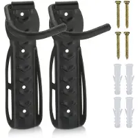 Relaxdays Fahrrad Wandhalterung, 2er Set, Fahrradaufhängung bis 25 kg, vertikal, Wand Fahrradhalter, Metall, schwarz
