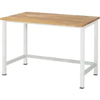 RAU Werktisch Buche-Massiv-Platte BxTxH 1250x800x825 mm