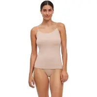 Falke Damen Top Daily Climate Control, XL, Beige, Uni, Baumwolle