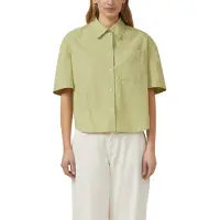 s.Oliver Hemdbluse , Damen, Gr. 46, grün (matcha grün), Web, Obermaterial: 100% Baumwolle, unifarben, relaxed fit normal, gerader Abschluss, Blusen Hemdbluse, mit Brust Tasche