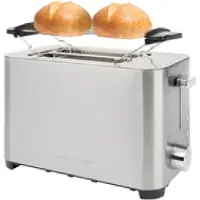 Profi Cook Toaster, Toaster 2 Scheiben, Auftau-, Aufwärm-/ Schnellstoppfunktion, Toaster mit Brötchenaufsatz, Toaster Edelstahl, PC-TA 1251