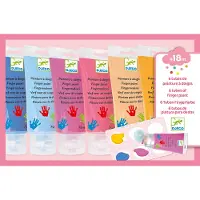 Djeco -Farben: 6 Tuben Fingerfarbe
