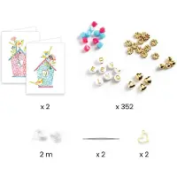 Djeco Schmuckset - Letter Threading - - One Size - Kreatives Spielset