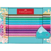 Faber-Castell - Sparkle Buntstifte Geschenkset, Metalletui türkis, 21-teilig (201641)