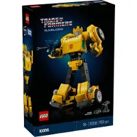 LEGO Icons Transformers Bumblebee, Roboter-Actionfigur für Erwachsene zum Sammeln, Bauset zum Film für Science-Fiction-Fans, lässt sich in ein Auto umbauen, Abenteuer-Spielzeug 10338