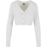 Urban Classics Cardigan "Damen Ladies Cropped Feather Cardigan" 1 Stk.