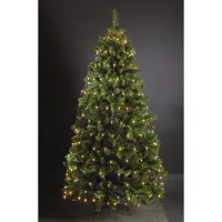 Coen Bakker 80 LED Trapez Kegel Warmweiß Netz für Weihnachtsbaum Timer 90-130cm Lichternetz 10m Zuleitung