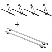 VDP 4x Fahrradträger ORION + Dachträger RAPID kompatibel mit für Audi A4 (B6/8E/8H) Avant (5Türer) 00-04