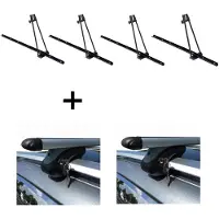 VDP 4x Fahrradträger ORION + Relingträger XL 135 kompatibel mit Mitsuhi Pajero Pinin H60/H70 99-07