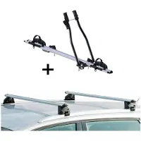 VDP Fahrradträger SAGITTAR + Relingträger CRV107A kompatibel mit Audi Q7 (4L) 5 Türer 2006-2015