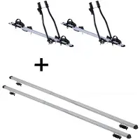 VDP 2x Fahrradträger SAGITTAR + Dachträger RAPID kompatibel mit Bmw Serie 5 (E39) Touring (5Türer) 95-04