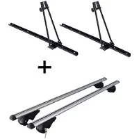 VDP 2x Fahrradträger ORION + Dachträger RAPID kompatibel mit für Volvo XC90 (5Türer) 06-14